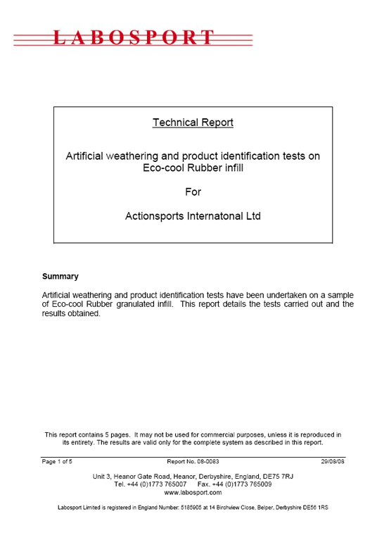 Click to download Labosport technical report